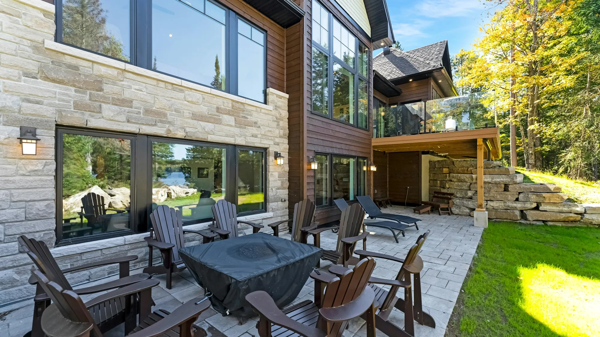 Finished paver terrace, the kind of work an Iron Peak estimate covers